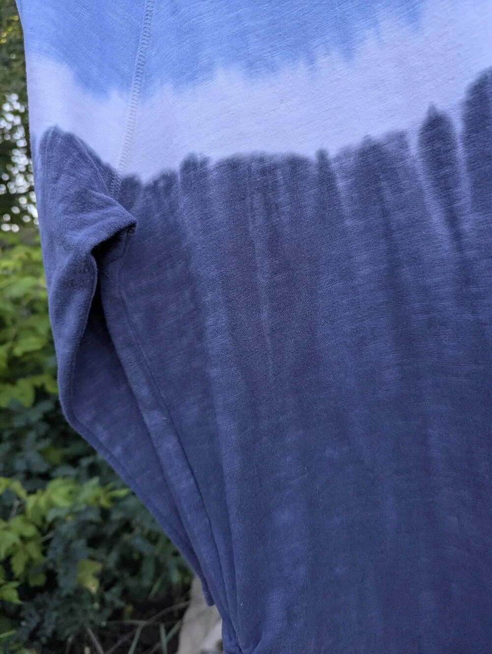 Ombre Tie Dye Side Tie Top S Coastal Cottagecore Cozy Weekend Crewneck - Picture 16 of 17